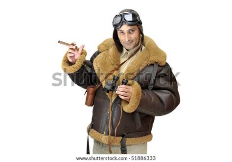 Wwii Fighter Pilot Cigar Isolated White Stock Photo 51886333 Shutterstock