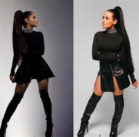 Ariana Grande And Zelina Vega Thigh High Boots R Celebthighhighs