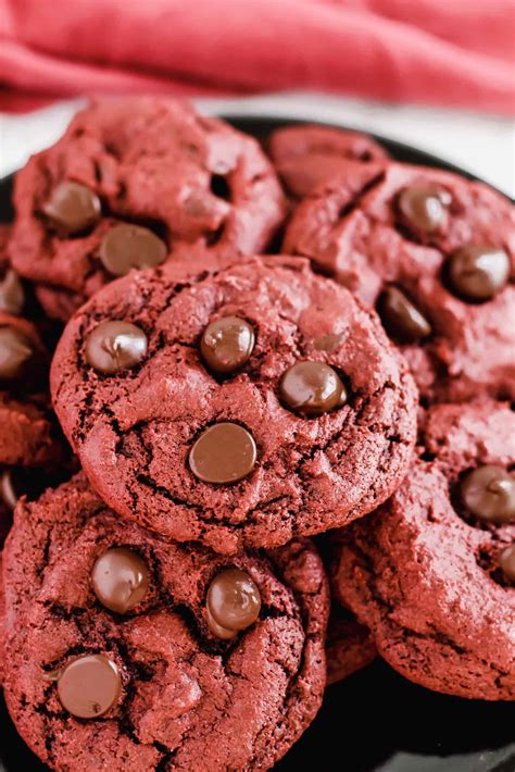 Red Velvet Chocolate Chip Cookies Gluten Free Dairy Free Option Mile High Mitts