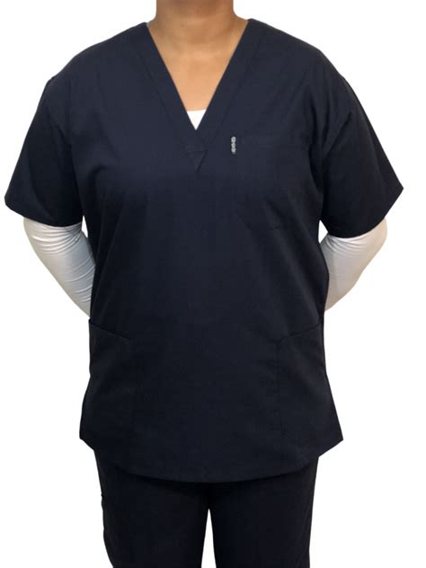 Navy Blue Scrubs Medical Scrub Set Top And Pant Angielyns