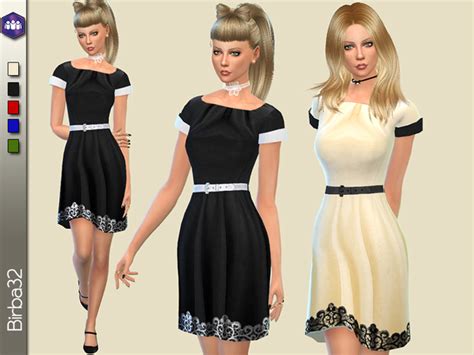The Sims Resource Get Together Black Dress By Birba32 • Sims 4 Downloads