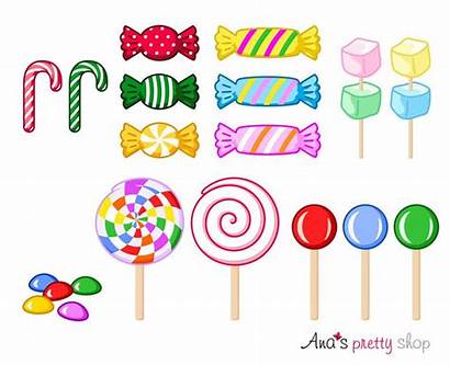 Candy Clipart Sweet Lollipops Marshmallow Something Bonbons