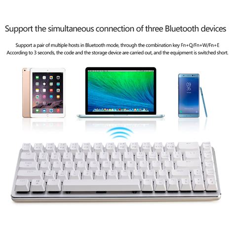 Ajazz Zinc Wired Wireless Bluetooth Mechanical Keyboard