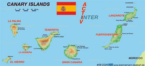 Islas Canarias Mapas Geogr Ficos De Islas Canarias Espa A Mundo Hisp Nico