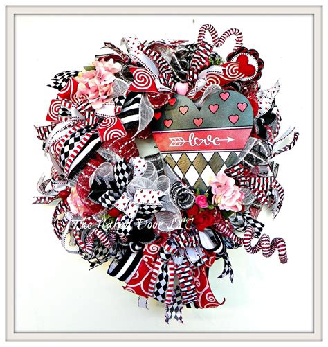 Valentine Wreath Valentine Harlequin Wreath Valentine Decor | Etsy | Valentine wreath, Valentine ...
