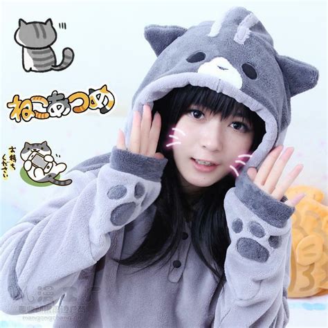 Girls Anime Neko Atsume Cute Cats Hoodies Coats Sweaters Stundets Ebay