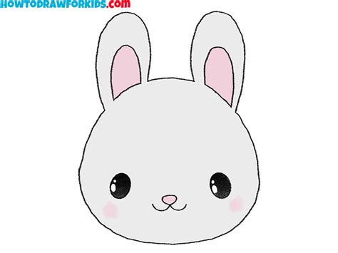 How To Draw A Rabbit Face Step By Step Easy Drawing Tutorial For Kids