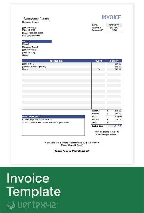 Download The Invoice Template From Microsoft Word Invoice