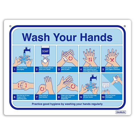 Zba400144421 Hygiene Wall Sign Wash Your Hands 300 X 225mm