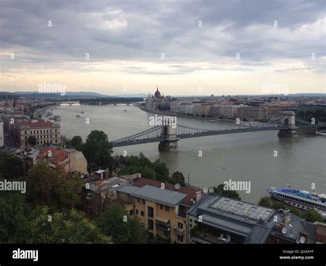 Széchenyi Chain Bridge in Budapest Hungary Stock Photo Alamy