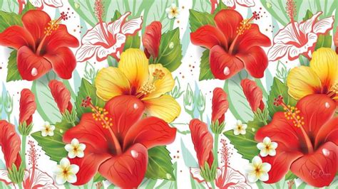 Free Download Hibiscus Removable Peel And Stick Wallpaper Wallsneedlove