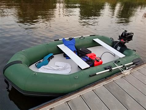 Small Inflatable Fishing Boat With Motor Node