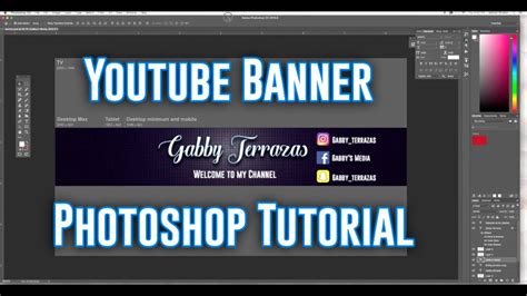 Youtube Banner Photoshop Tutorial Youtube