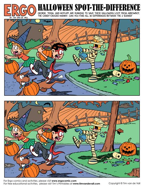 Halloween Spot The Difference Color Tims Printables