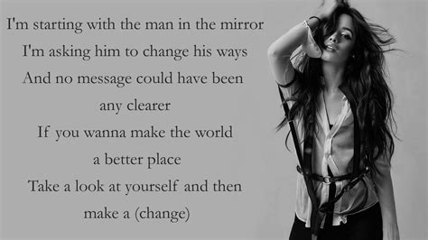 That's why i want you to know. Camila Cabello - Man In The Mirror Lyrics[Michael ...