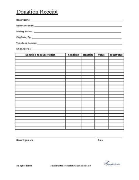 Printable Donation Form Template Business Psd Excel Word Pdf
