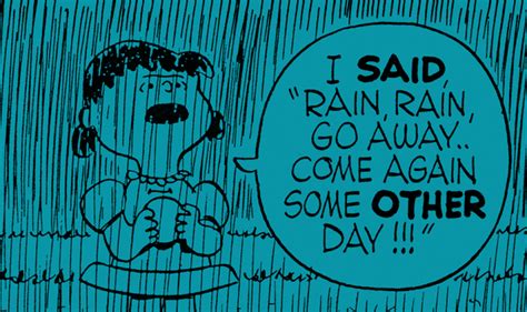Peanuts Rain Rain Go Away Poster Mondo