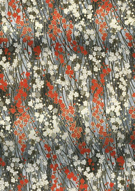 Japanese Yuzen Chiyogami Washi Paper Floral Design 10 A4 Etsy