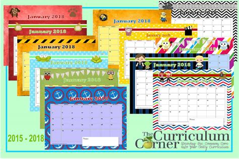 Teacher Calendar Printable Calendar Templates