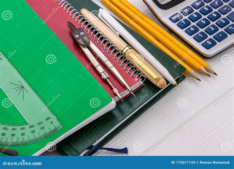 Tools For Studying On Table Close Up Stock Photo Image Of Table