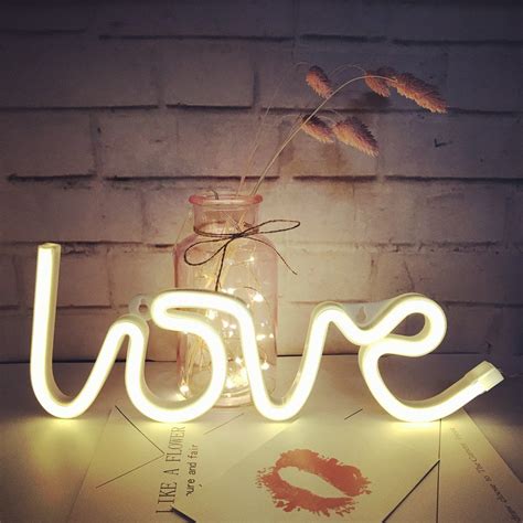 Qiaofei Neon Love Signs Lightled Love Art Decorative Marquee Sign