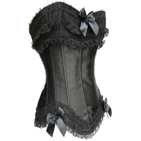corset women s corsets halloween going out club black white pink overbust corset hook and eye