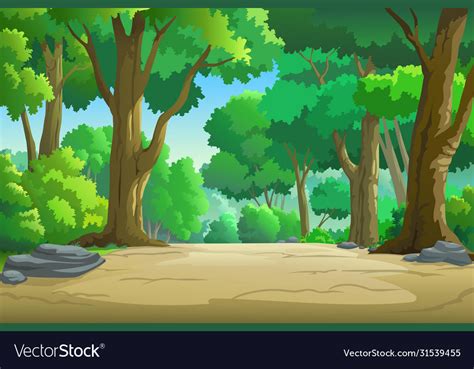A Tree And Graphic Jungle Royalty Free Vector Image