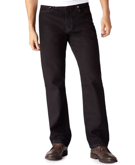 Levis Big And Tall 550 Relaxed Fit Black Jeans In Black For Men Lyst
