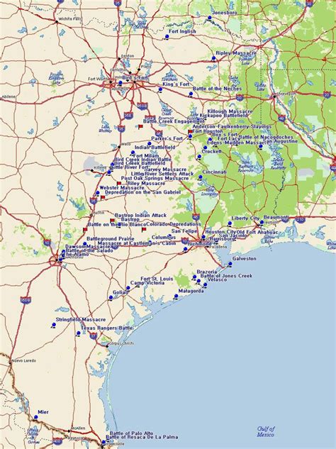 East Texas Battle Map Fort Tours