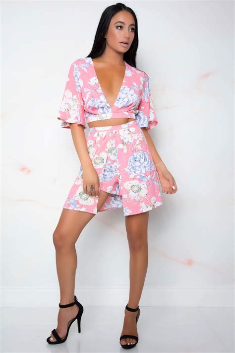 Candy Floral Two Piece Set Pink Flirty Summer Dresses Cute Outfits