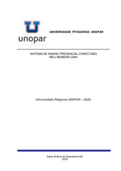 Doc Universidade PitÁgoras Unopar Sistema De Ensino Presencial