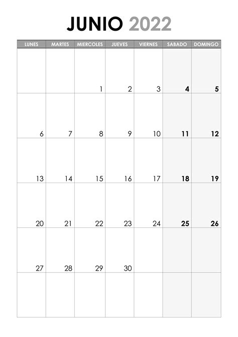 Calendario Junio 2022 Para Imprimir Calendarios 2022 Para Imprimir