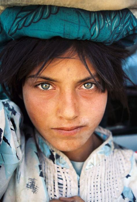 Laborer Afghan Girl Beautiful Eyes Portrait