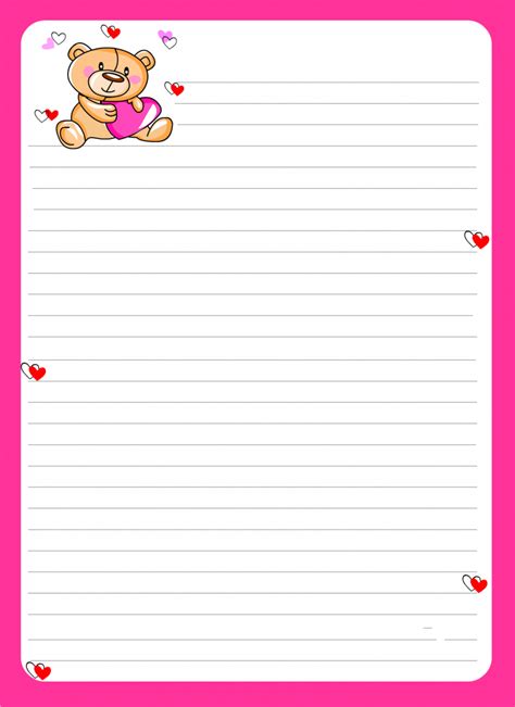 Many people are switching to dot paper instead. Lined Notebook Paper Template pink borders - Learning ...