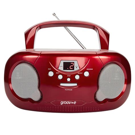 Groov E Gvps733rd Portable Cd Player Boombox With Amfm Radio 35mm