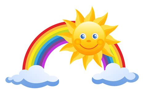 Clipart Rainbow Sunshine Clipart Rainbow Sunshine Transparent Free For