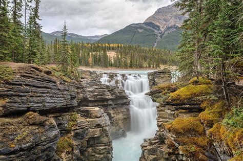 Athabasca Falls Jasper Alberta Canada Beautiful Views World