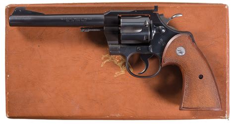 Colt Officers Model Match 22 Double Action Revolver With Box Rock