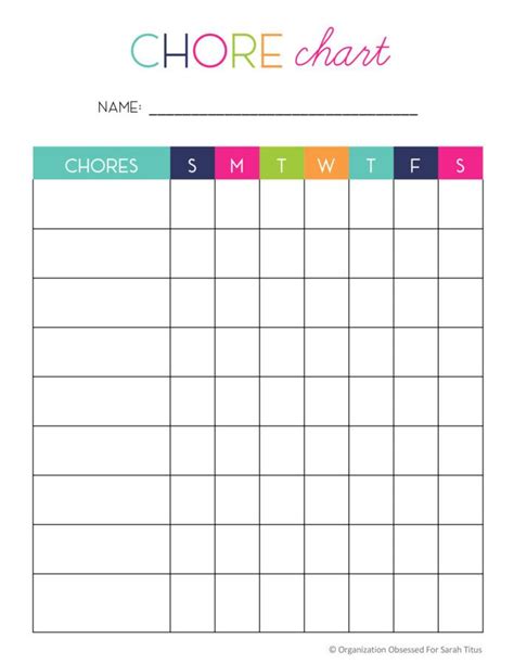 Top Chore Chart Free Printables To Download Instantly Chore Chart