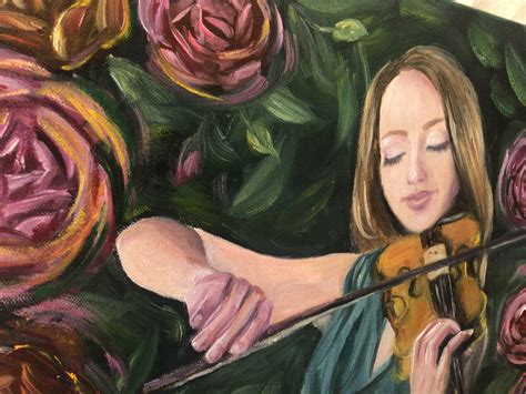 Violin Original Oil Painting 12 By 16 Girl Playing Etsy