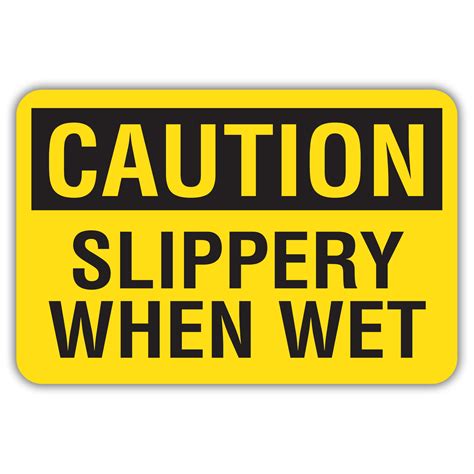 caution slippery when wet american sign company