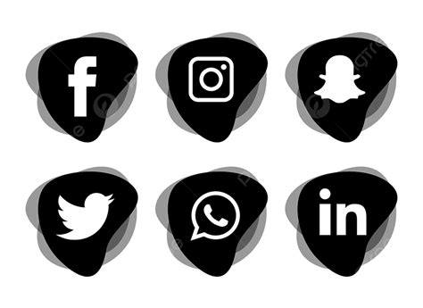 Social Media Silhouette Png Images Social Media Icons Set Free Logo