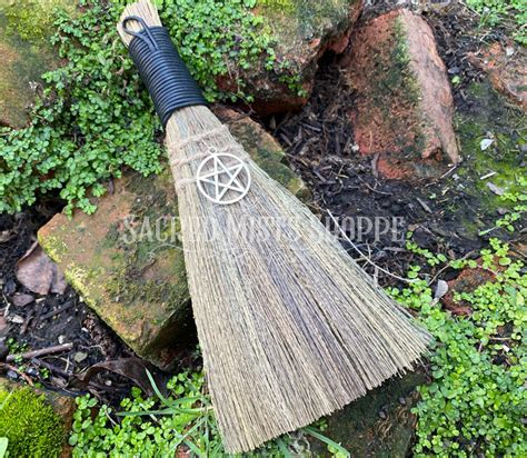 Pentacle Besom Handmade Witchs Broom For Energy Clearing Cleansing