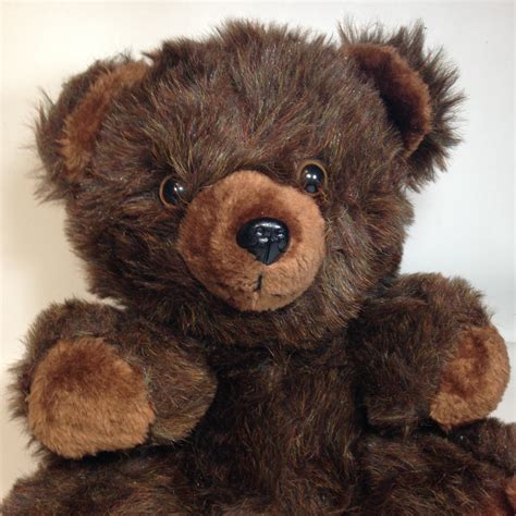 Vintage Cuddle Wit Dark Chestnut Brown Teddy Bear Plush