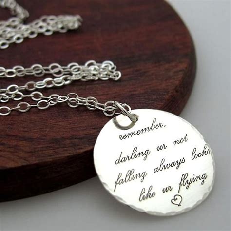 Inspirational Quote Necklace Sterling Silver Personalized Etsy