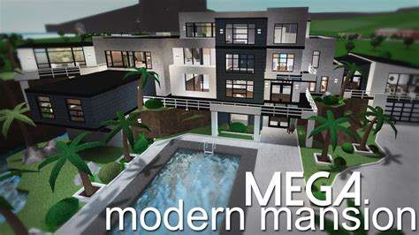 Modern Mega Mansion Speed Build Bloxburg