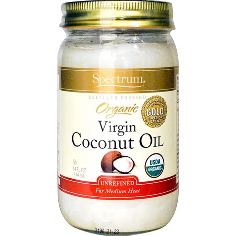 Spectrum Naturals Organic Virgin Coconut Oil Unrefined 14 Fl Oz 414