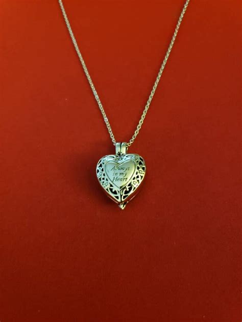Silver Always In My Heart Locket Urn Necklace Cremation Etsy