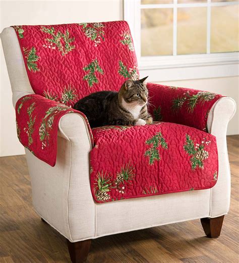 Beige sofa chair covers, sofa covers for pets, sofa slipcovers, sofa throws, couch covers, couch tikami printed recliner chair covers stretch sofa slipcovers furniture protector with pocket(green print). Pet Chair Cover, Peaceful Pine - Pine | PlowHearth