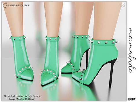 The Sims Resource Studded Heel Ankle Boot Recolor